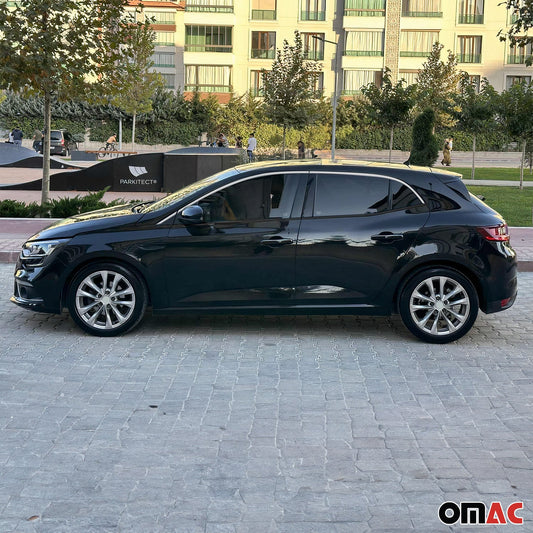 Benzi decorative pentru geamuri Renault Megane 2015-2020, oțel inoxidabil cromat, 6 bucăți