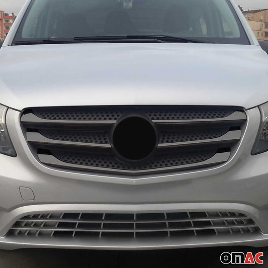 Grilă radiator Mercedes Vito W447 2014-2019 Crom închis 5x