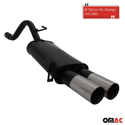 Novus Sportauspuff für Fiat Grande Punto 199 2x76mm RL-Design mit ABE
