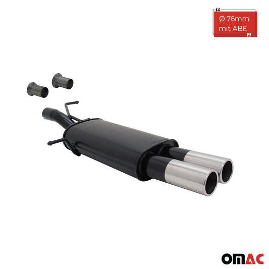 Novus Sportauspuff für Peugeot 307 / Citroen C4 2x76mm Endschalldämpfer mit ABE