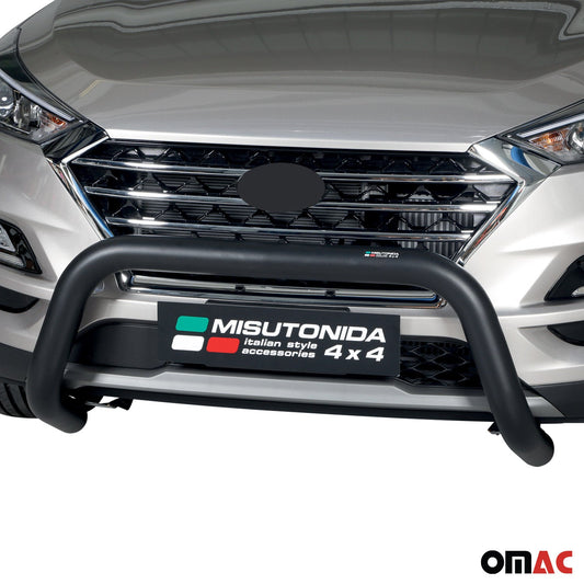 Bară de protecție/buton față pentru Hyundai Tucson 2018-2021, ø76mm, oțel, negru