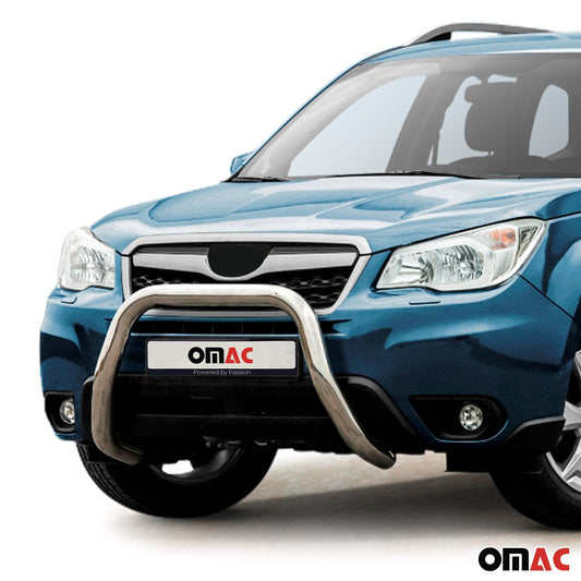 Frontbügel Frontschutzbügel für Subaru Forester 2013-2016 mit ABE Stahl Silber