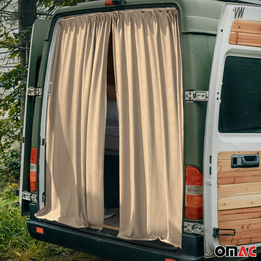 Maß Gardinen Sonnenschutz für Citroen Jumper H3 Heckklappe Vorhänge Beige