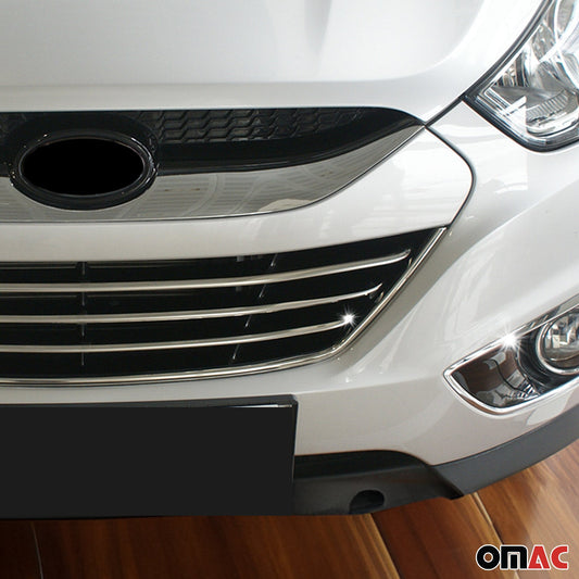 Benzi decorative grilă auto pentru Hyundai ix35 2010-2015, oțel inoxidabil, argintiu, 4x
