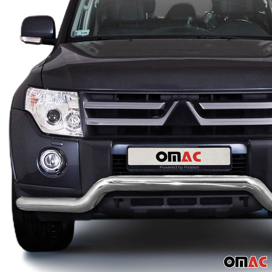 Bară de protecție față, bară de protecție față pentru Mitsubishi Pajero 2007-2014, omologată ABE, argintie