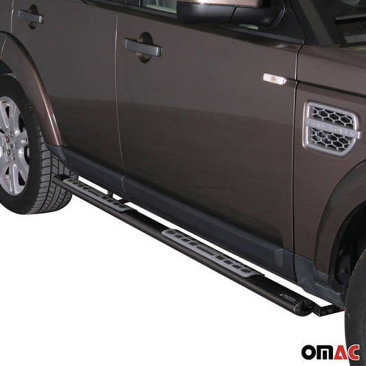 Stahl Schwellerrohre Trittbretter für Land Rover Discovery 4 2009-2016 Schwarz