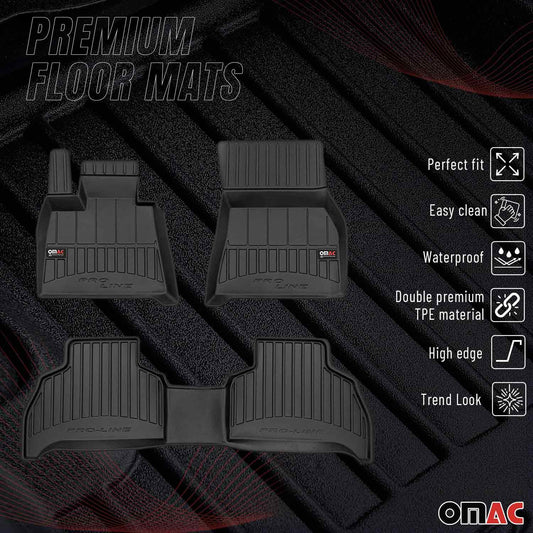 Covorașe auto TPE negre pentru BMW X5 G05 2018-2025, set 3 piese