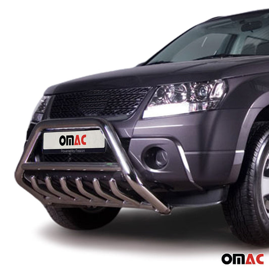 Bară de protecție față din oțel inoxidabil pentru Suzuki Grand Vitara 2006-2015 cu ABE (omologare de tip germană) argintie