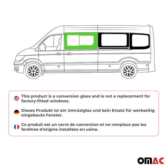 Seitenfenster Schiebefenster für VW Crafter 2017-2025 Links Schiebetür L2