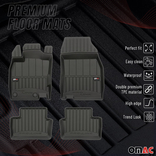 2015-2025 Renault Kadjar Fußmatten TPE Schwarz 4 tlg