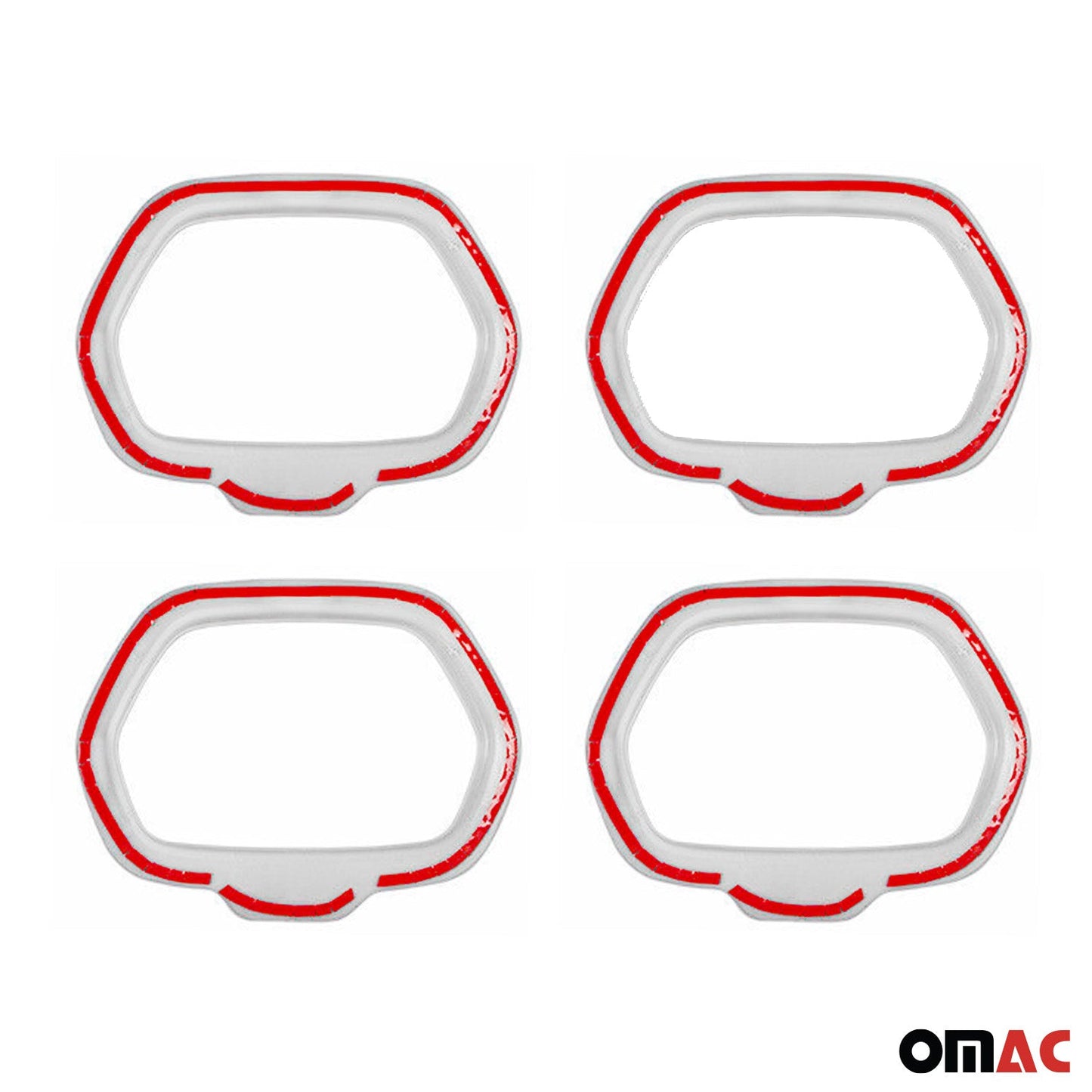 Rame difuzoare pentru Jeep Renegade 2014-2024, cromate, ABS argintii, set 4 piese
