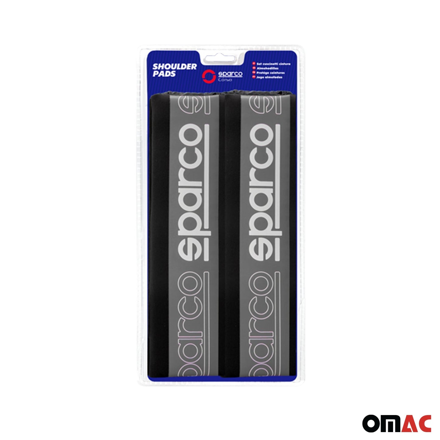 SPARCO Gurtschoner Gurtpolster Sicherheitsgurt Auto Gurtschutz Grau 2x