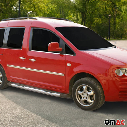 Benzi decorative pentru geamuri pentru VW Caddy 2003-2015, oțel inoxidabil cromat, 4 bucăți