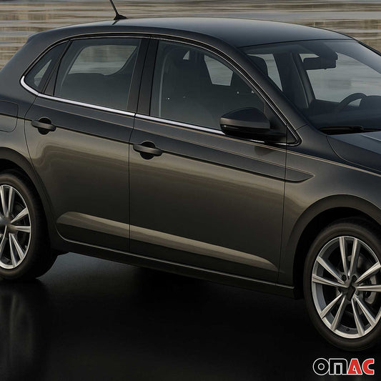 Fensterleisten Zierleisten für VW Polo 6R 2009-2017 Edelstahl Gebürstet Chrom 6x
