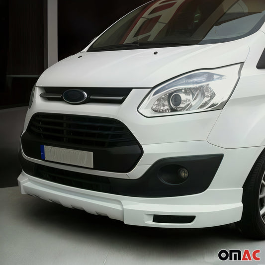 Frontspoiler Lippe Stoßstange Splitter für Ford Transit Tourneo Custom Weiß 1tlg