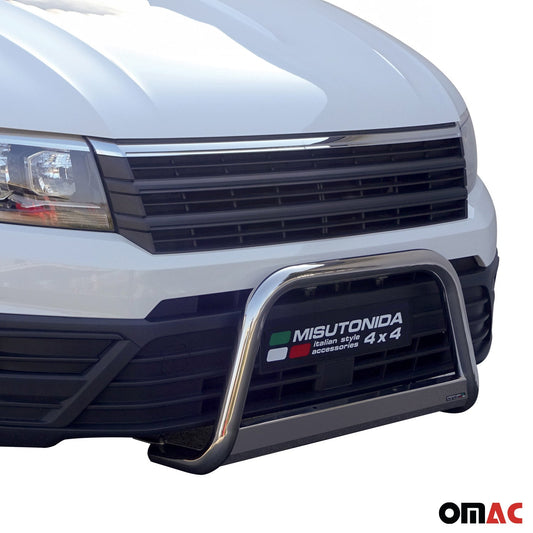 Frontbügel Frontschutzbügel für VW Crafter 2017-2025 ø63mm Stahl Silber Schutz