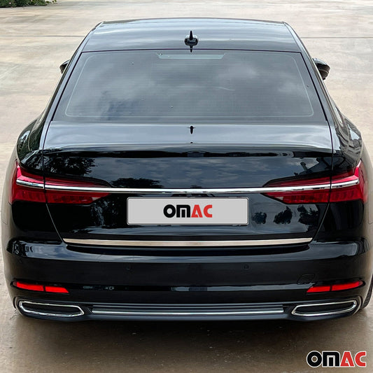 Bandă decorativă portbagaj, bandă decorativă spate pentru Audi A6 Sedan C8 2018-2025, oțel inoxidabil cromat
