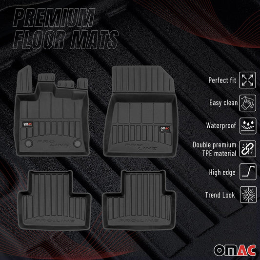 Covorașe auto Renault Captur 2019-2025, TPE, negre, 4 buc.