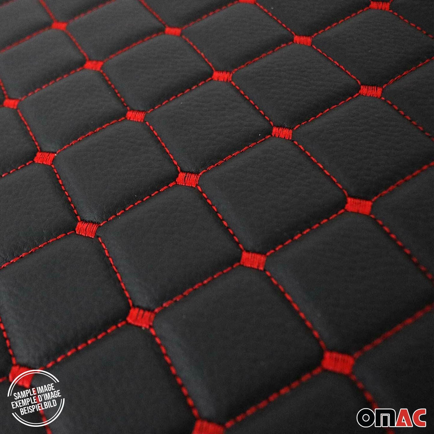 Fußmatten Leder Automatten für Land Rover Sport 2005-2013 Schwarz Rot 4x