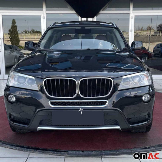 Benzi decorative grilă auto pentru BMW X3 F25 2010-2013, cromate, ABS argintii, 1 bucată