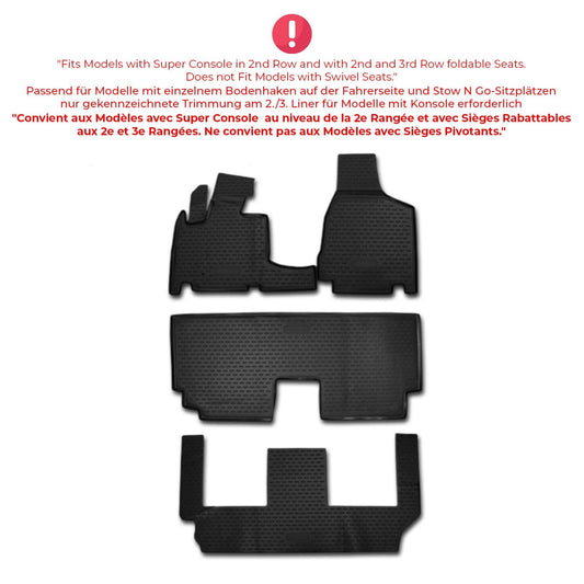 Covorașe auto Dodge Grand Caravan 2008-2020, TPE, negre, 4 buc.