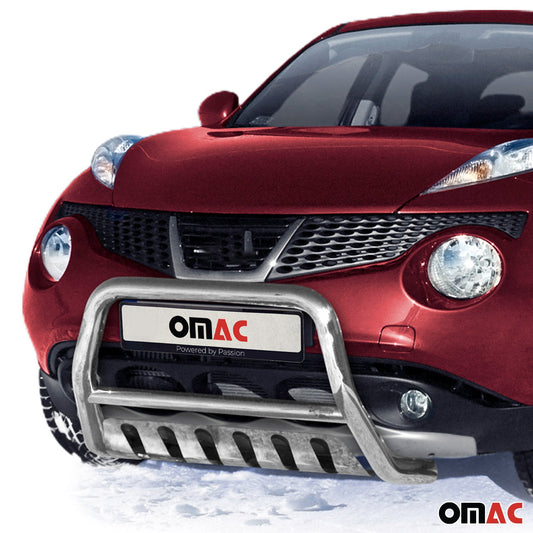 Frontbügel Frontschutzbügel für Nissan Juke 2010-2014 mit ABE Edelstahl Silber