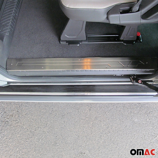 Protecții prag ușă pentru Ford Transit Tourneo Custom, oțel inoxidabil, 4x