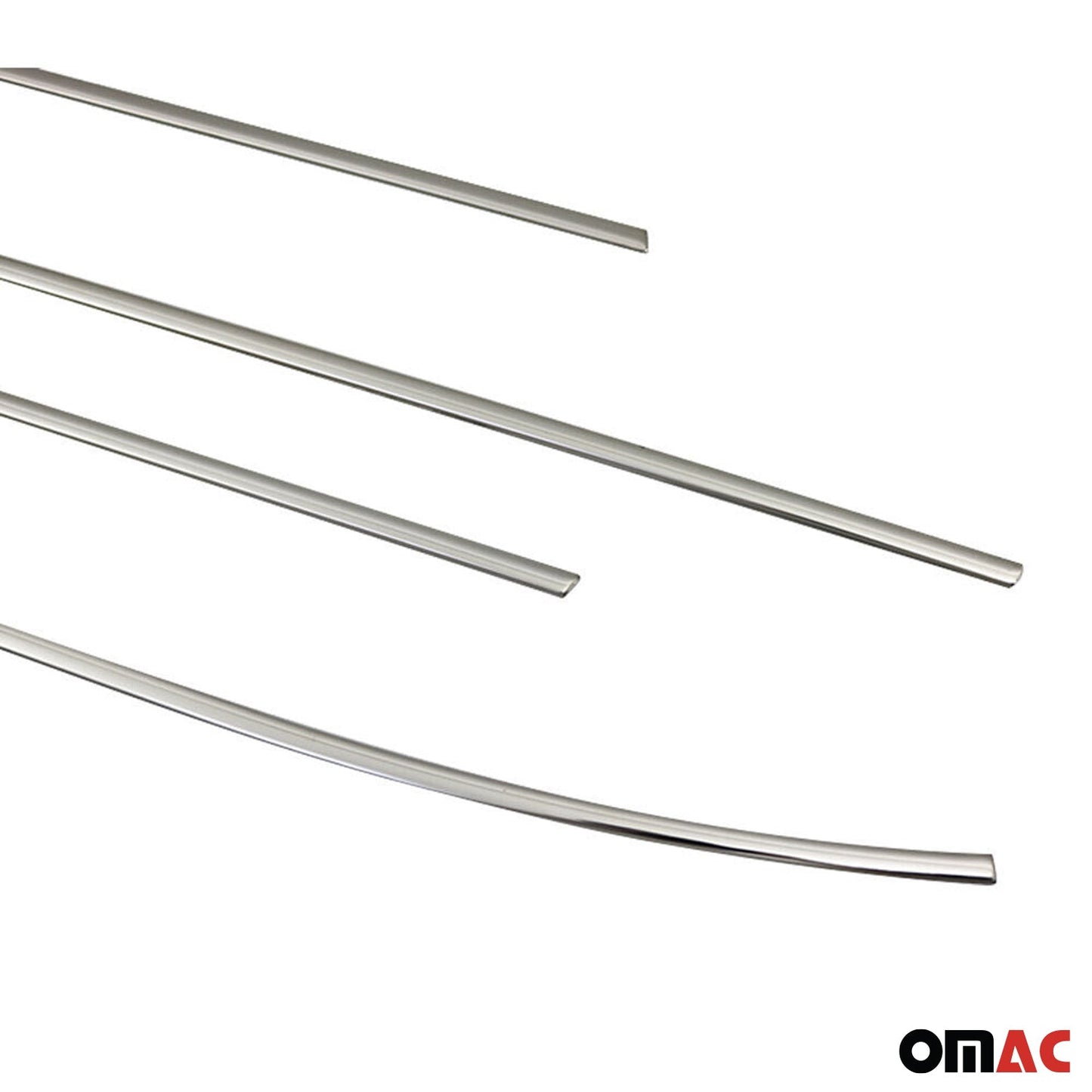 Benzi decorative pentru geamuri pentru Kia Venga 2010-2025, oțel inoxidabil cromat, 4 bucăți