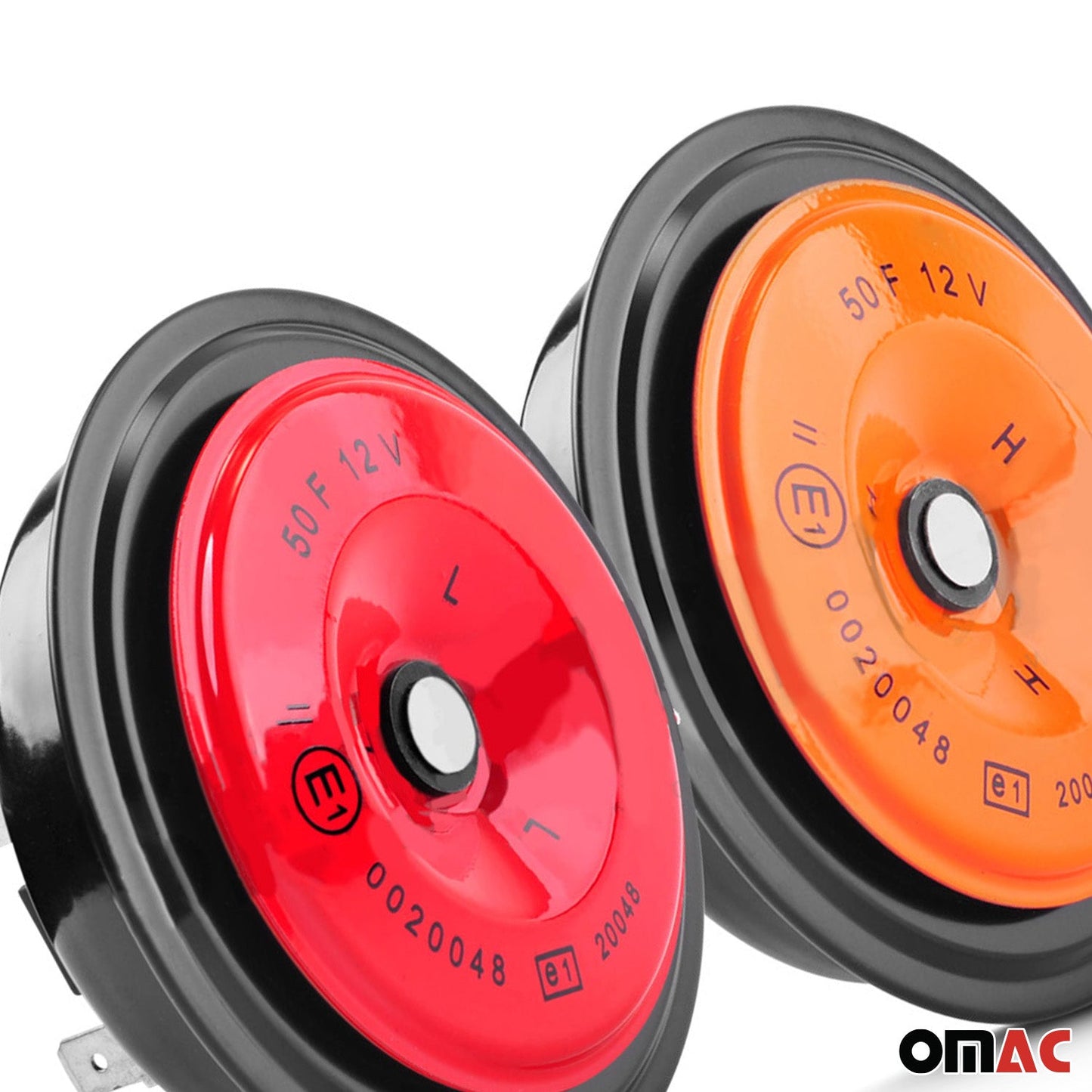 Klakson pneumatyczny dwutonowy 12 V 105-118 dB, ostrzegawczy do motocykli, E-Mark