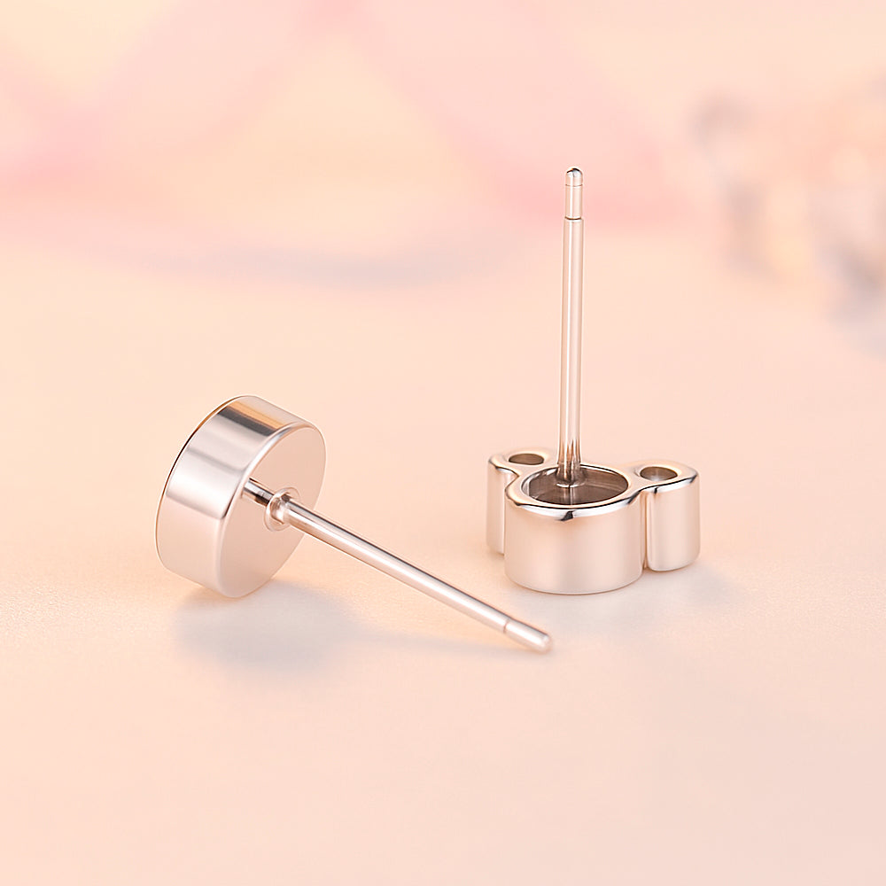 Cercei cu șurub din argint 925, șoarece mic, 8 mm