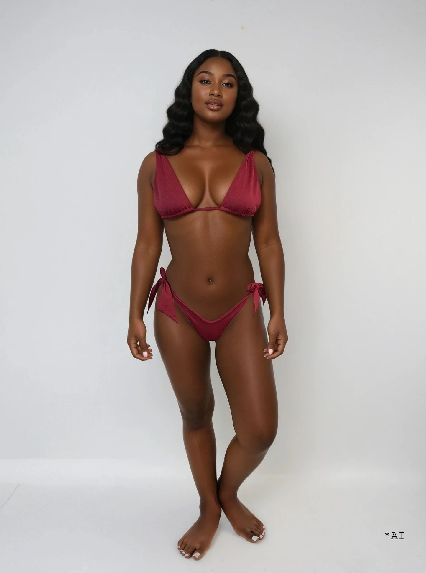 Mono Bikini - Bordeaux Red