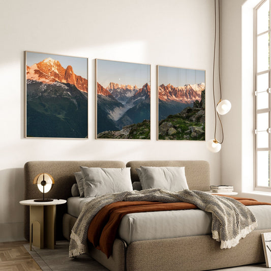 AlpenKunst Aiguille Verte Triptychon - Auflage 250 Größe 40x60 300 DPI