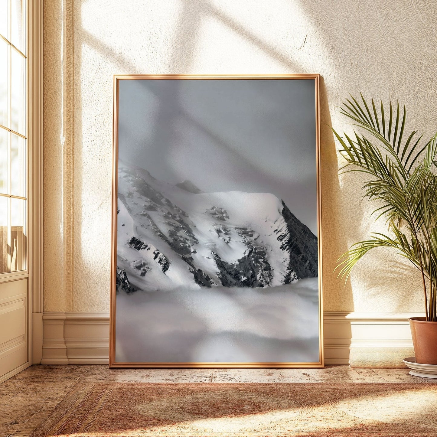 Aiguille Du Midi Triptych Schwarz Weiß - Größe 30x40 cm, 200 g/m², FSC