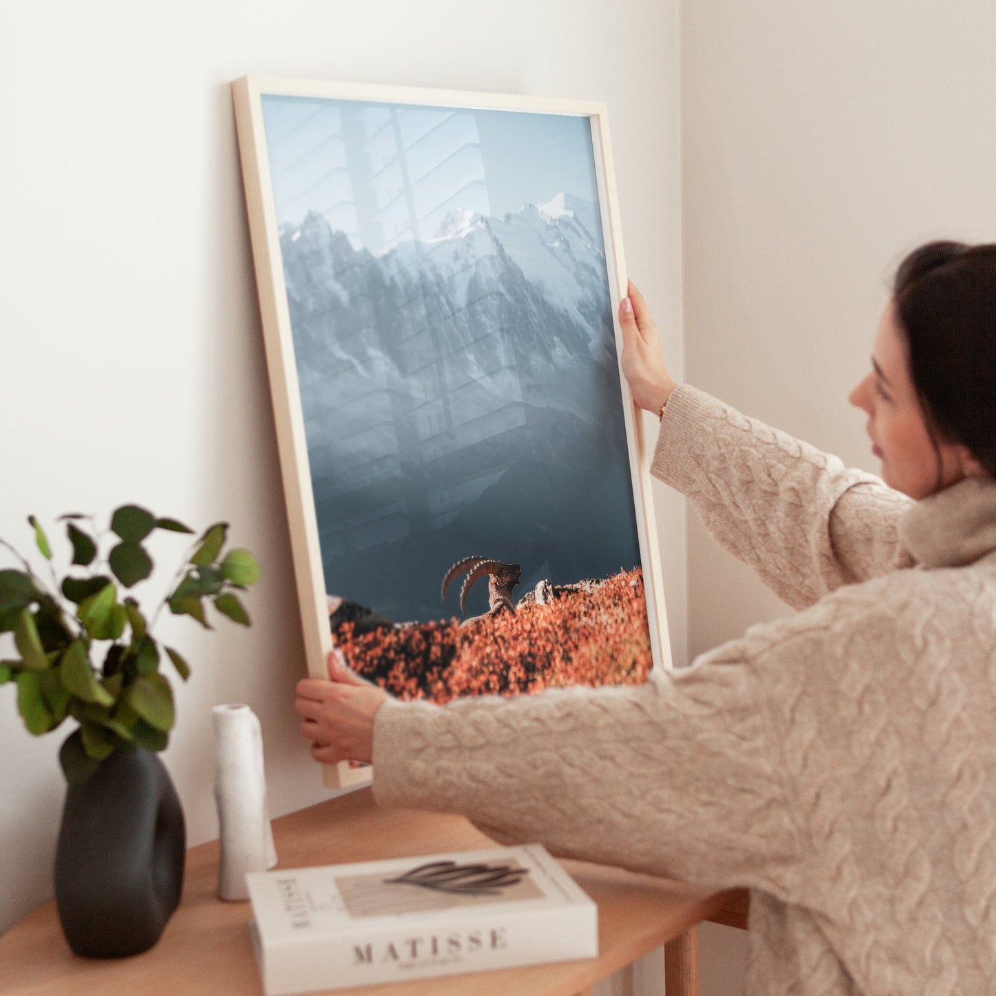 Ibex Sunrise Chamonix Hauptmotiv - Druck 200gsm, Großformat 30x40 cm