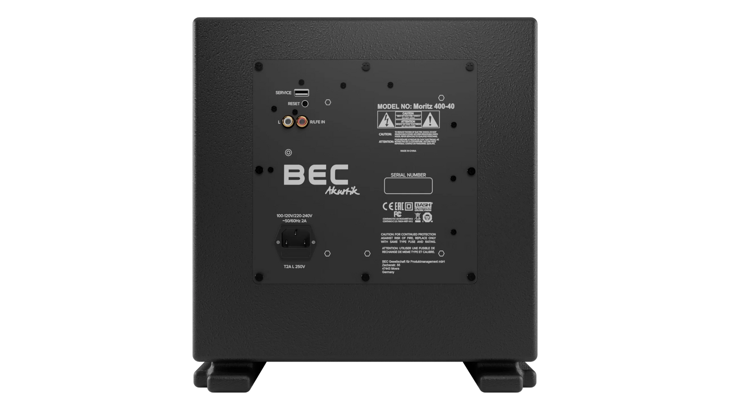 BEC Akustik Subwoofer Moritz 400-40 – 400 Watt self-powered Subwoofer mit DSP