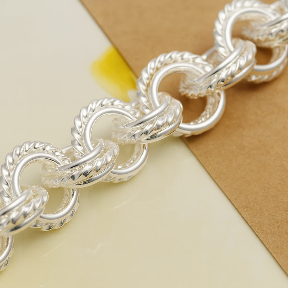 SterlingArmband 925 Gliederarmband TStab - 925er Silber, Länge 20 cm