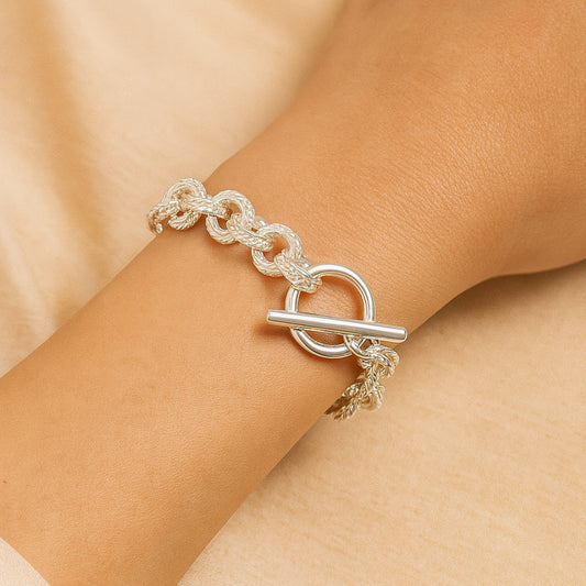 SterlingArmband 925 Gliederarmband TStab - 925er Silber, Länge 20 cm