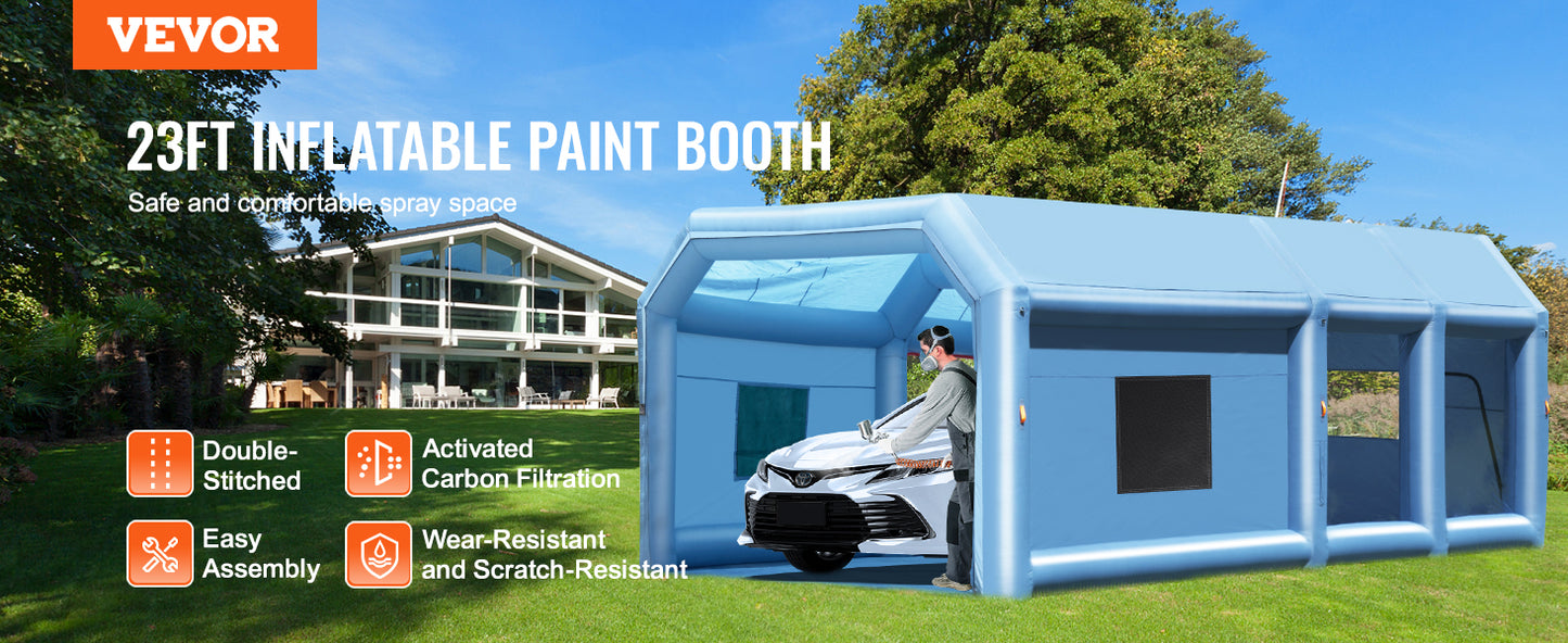 Professionelle Lackierkabine 2025: VEVOR Inflatable Paint Booth mit leistungsstarken Blasern und Luftfilter-System. Portables Auto-Lackier-Booth für die deutsche Automobilindustrie