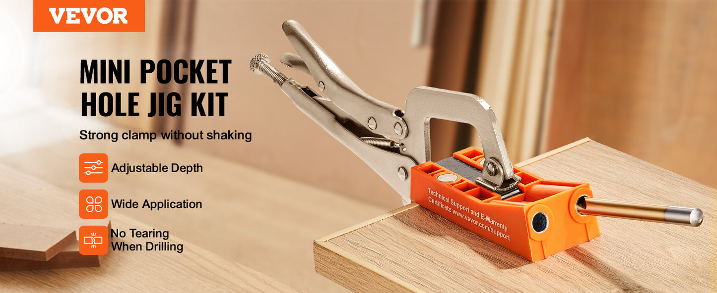 VEVOR 56 Pcs Pocket Hole Jig Mini Jig System