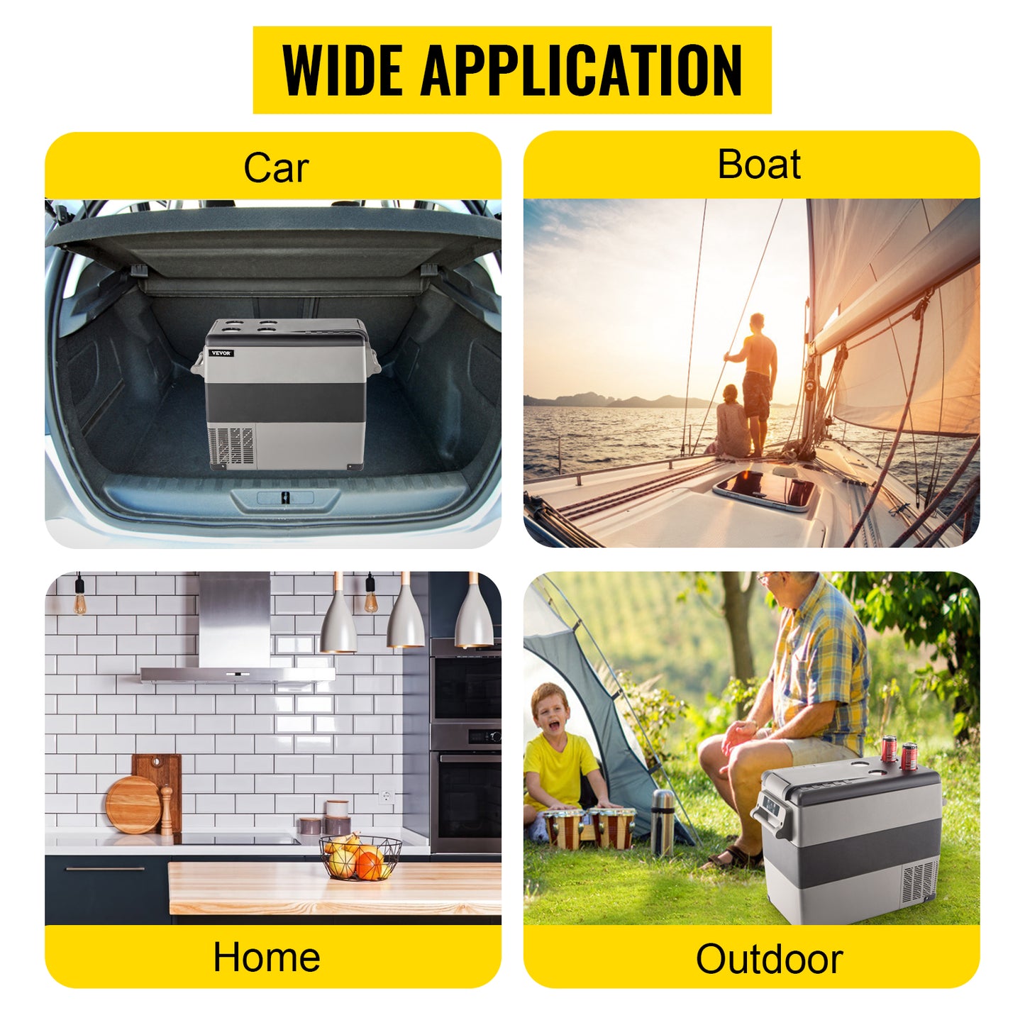 VEVOR 20L 22L 35L 45L 55L Auto-Kühlschrank Mini-Kühler Komprimier-Kühler 12/24V DC 110-240V Eisbox für Camping