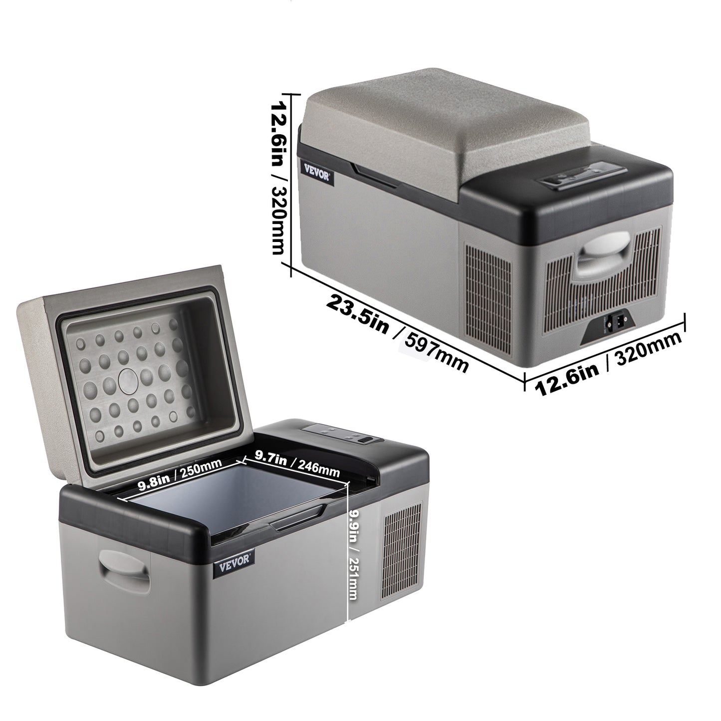 VEVOR 20L 22L 35L 45L 55L Auto-Kühlschrank Mini-Kühler Komprimier-Kühler 12/24V DC 110-240V Eisbox für Camping