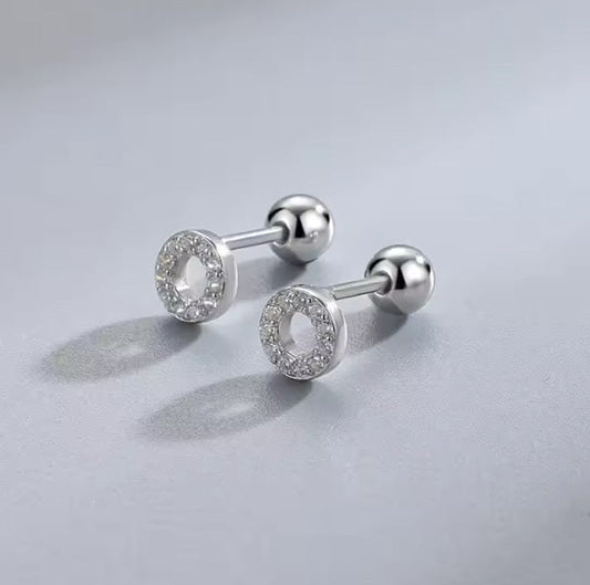 LunaGlanz Ohrstecker Strass Kreis - Edelstahl Ø5mm Nickelfrei