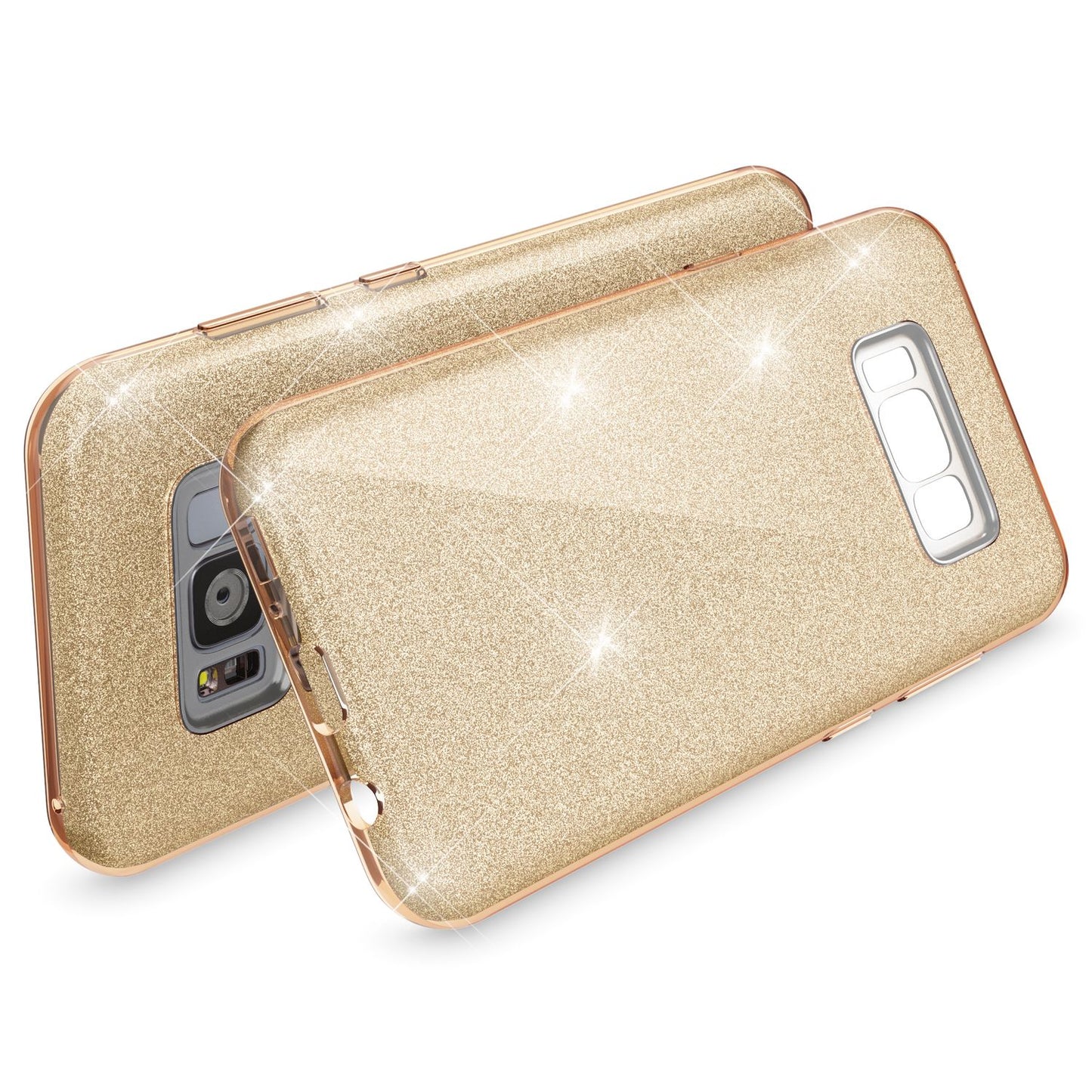 Samsung Galaxy S8 Hülle Handyhülle von NALIA, Glitzer Slim Case Cover Schutzhülle