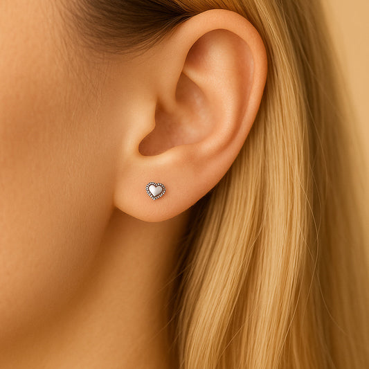 SilberHerz Mini-Herzchen Filigraner Rand - Größe 8 Mm, 925er Silber