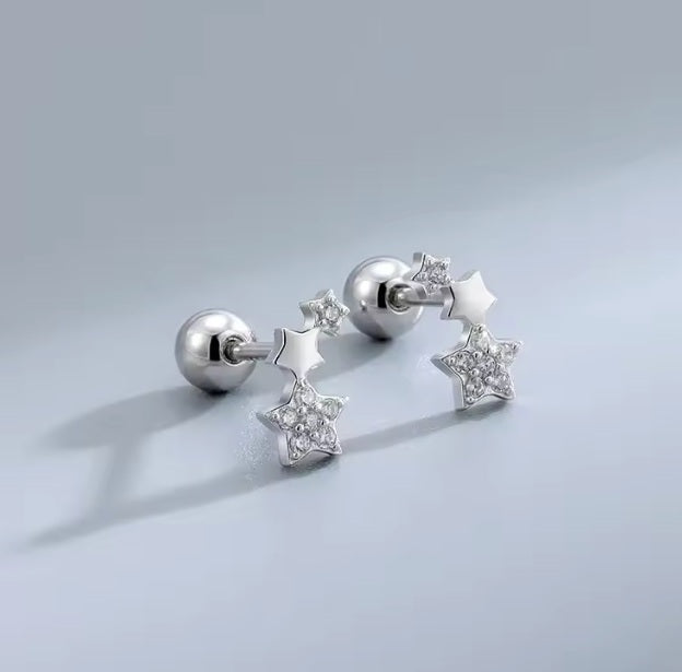 StellaOro Sternchen Ohrstecker Strass - Kapazität 1 Paar, Größe 5 mm