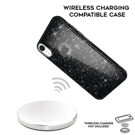 NALIA Hülle IPhone XR Glitzer Ultra-Slim Silikon-Case Back-Cover - Kapazität 0,7 mm Größe 144 x 70 mm