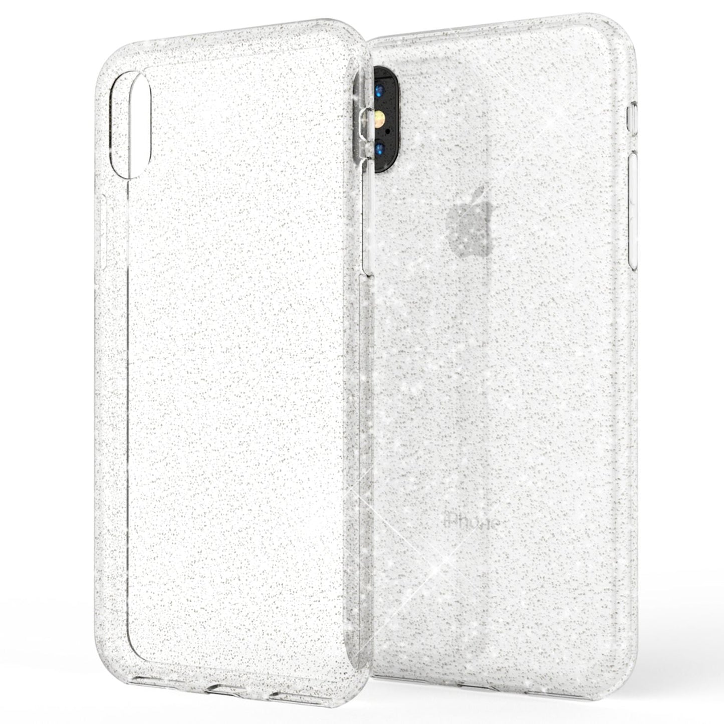 Husă NALIA Dazzlin Glitter - Husă de protecție la modă ultra-subțire din silicon cu particule de sclipici pentru iPhone XS Max