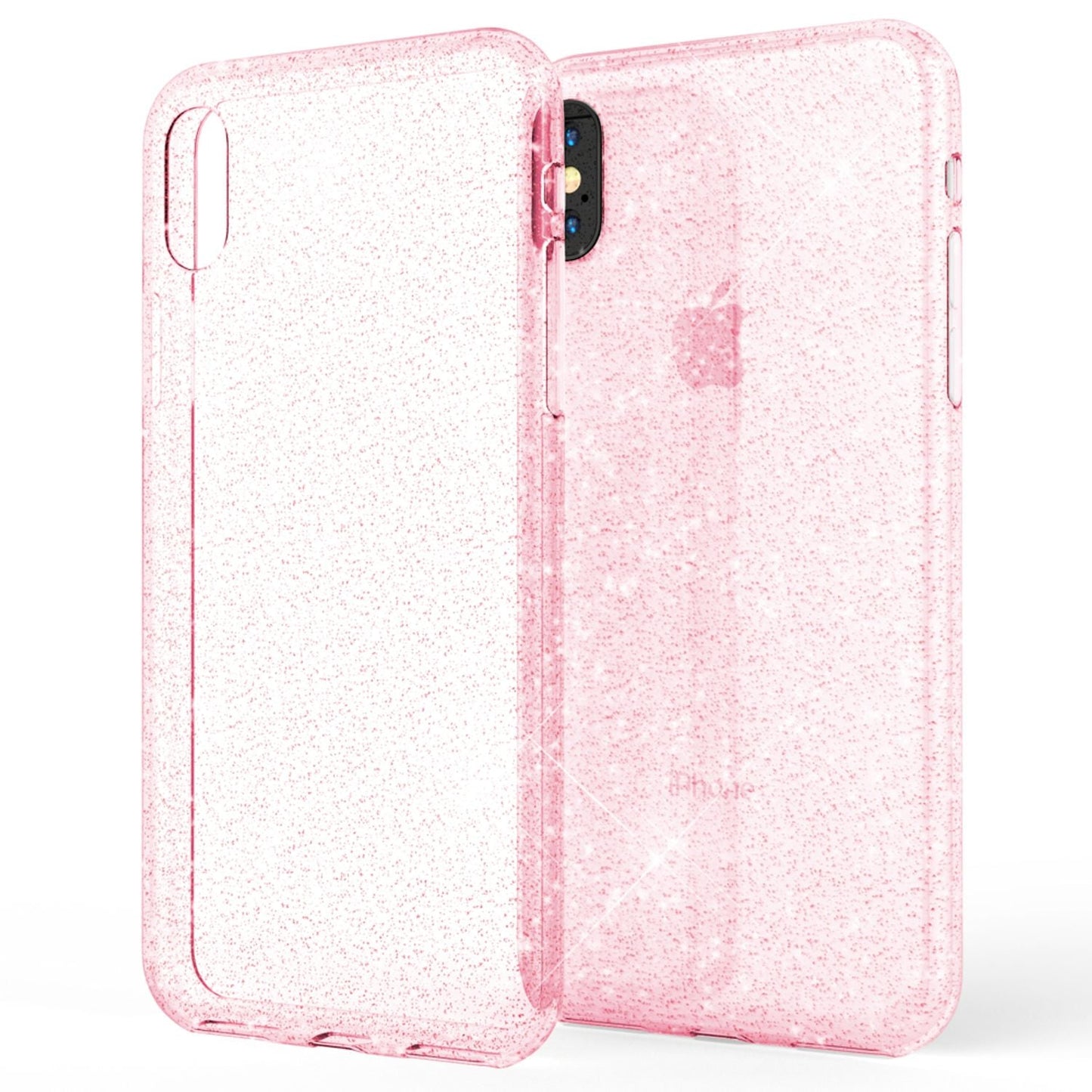 Husă NALIA Dazzlin Glitter - Husă de protecție la modă ultra-subțire din silicon cu particule de sclipici pentru iPhone XS Max