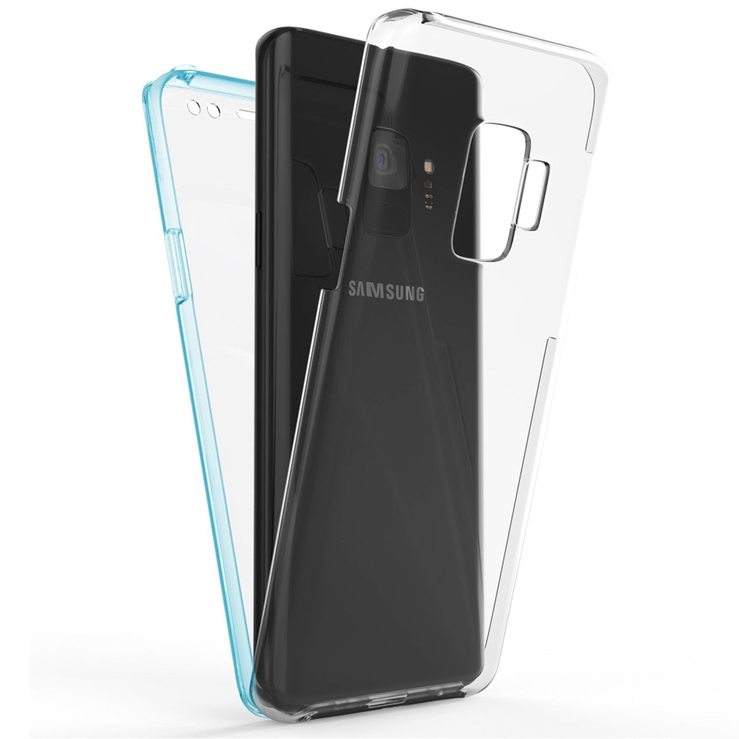NALIA 360 Grad Handy Hülle für Samsung Galaxy S9, Full Cover Case Bumper Etui
