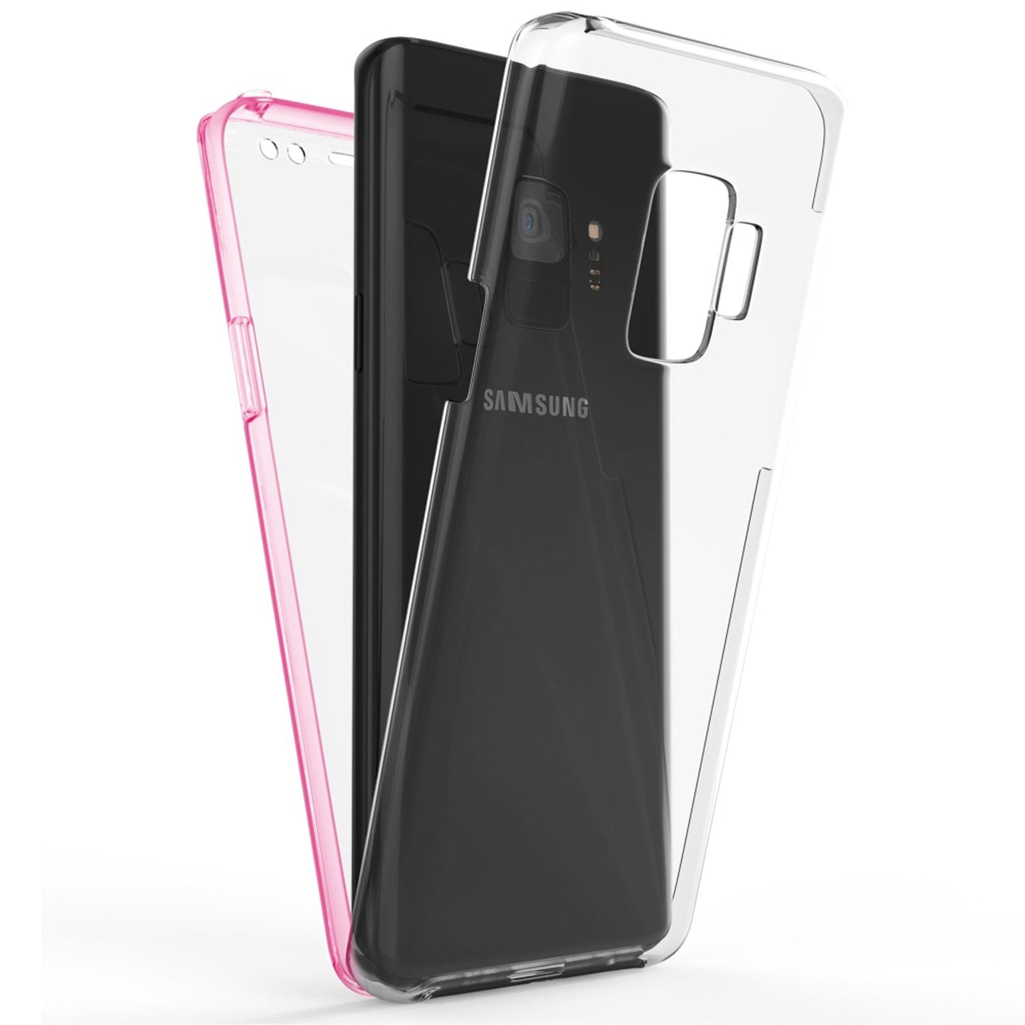 NALIA 360 Grad Handy Hülle für Samsung Galaxy S9, Full Cover Case Bumper Etui